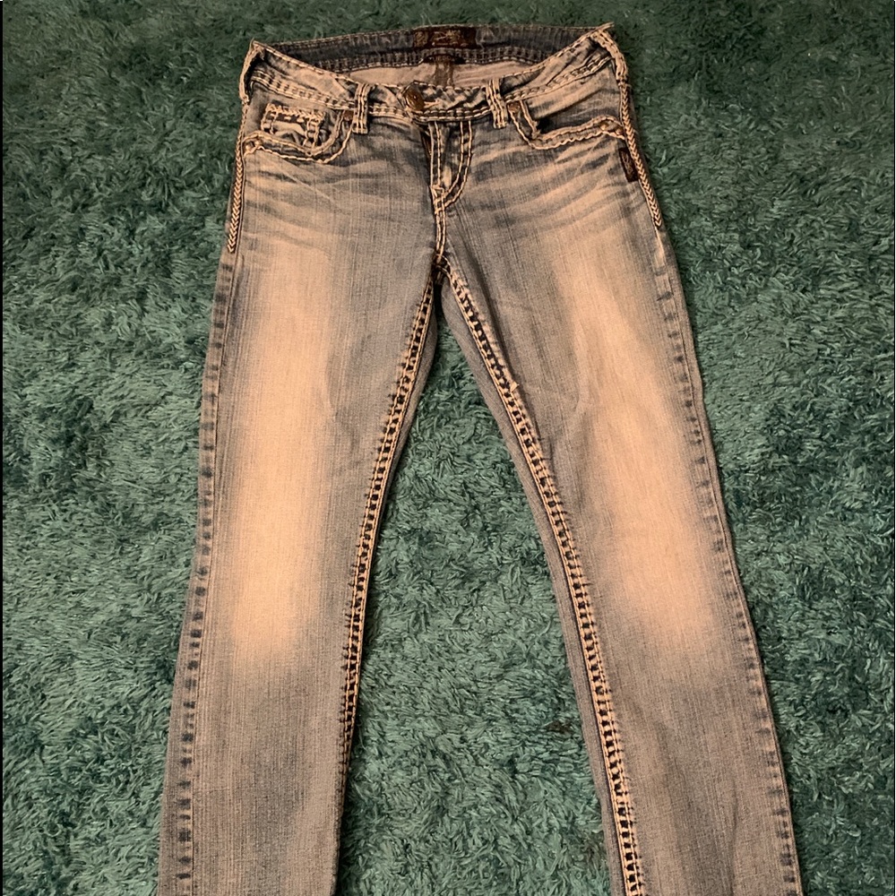 Silver Long Light Blue Jeans size 28/33